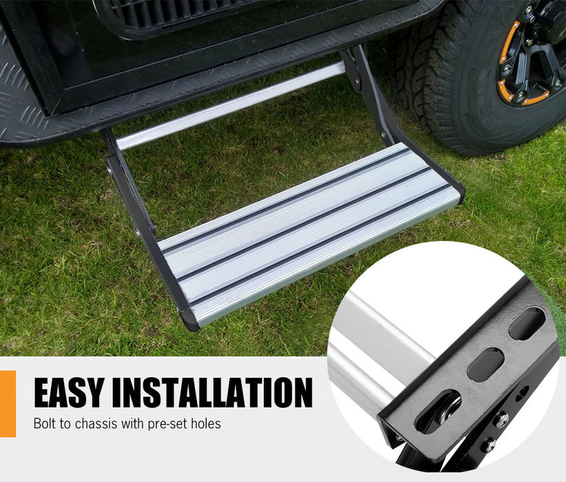 Caravan Step Aluminium Pull Out Folding Caravan Step Camper Trailer Motorhome RV