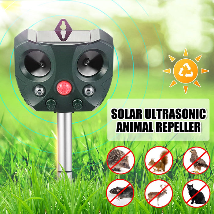Solar Ultrasonic Bird Repeller Pest Animal Possum Deterrent