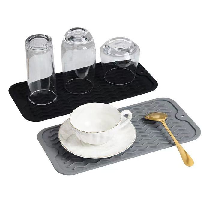 Silicone Dish Drying Mat Green