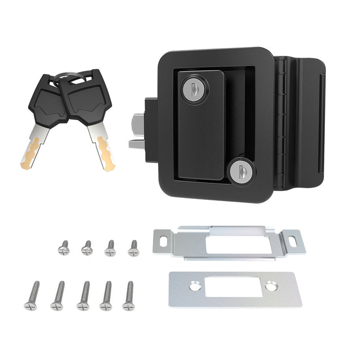 Black RV Entry Door Lock Camper Travel Trailer Latch Key