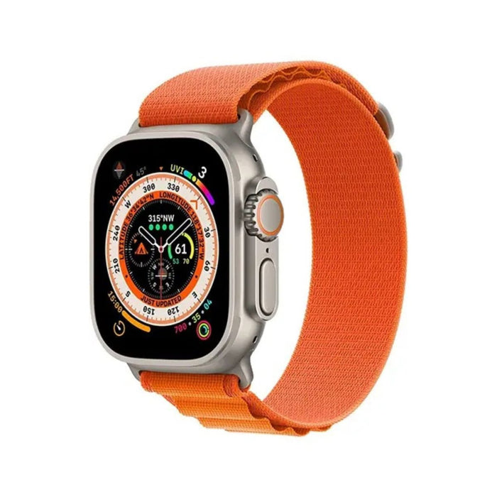 Breathable Woven Alpine Band Strap for Apple Watch - Orange, Compatible with 42MM/44MM/45MM/49MM