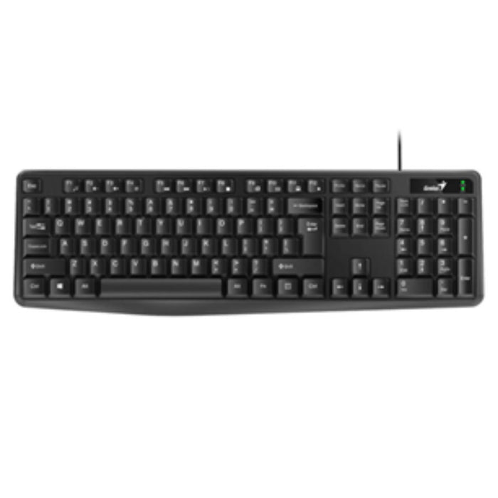Black keyboard on a white background