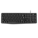 Black keyboard on a white background