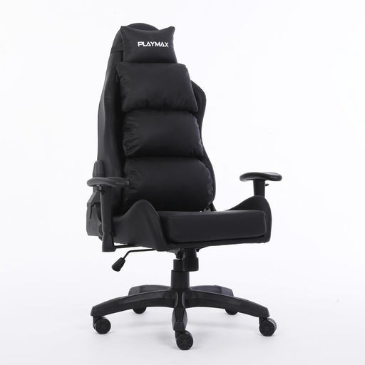 Black Gaming chair with armrests on a white background