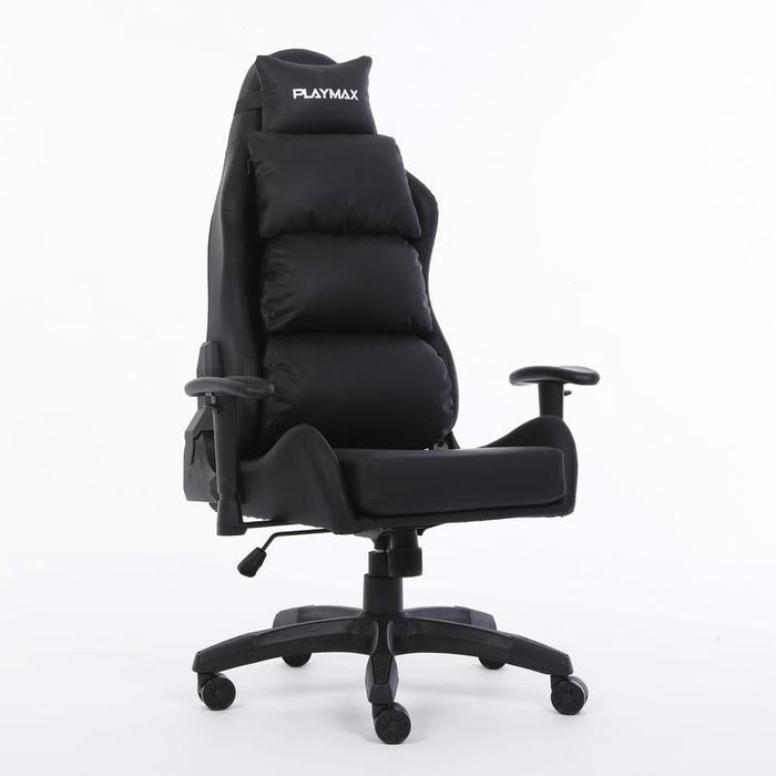 Black Gaming chair with armrests on a white background