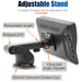 Car mount with adjustable stand features on a white background