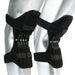 Black knee brace on a mannequin with a white background