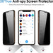 Anti-spy screen protector with smartphone display showing app icons and text.