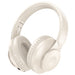 White headphones on a white background