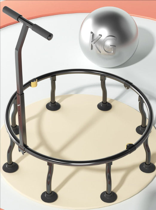 48'' Foldable Trampoline Rebounder with Adjustable Handle