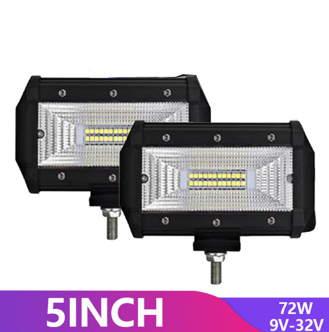 72W LED Work Light Bar Flood Lights 2 Pack for 4WD, Truck & SUV