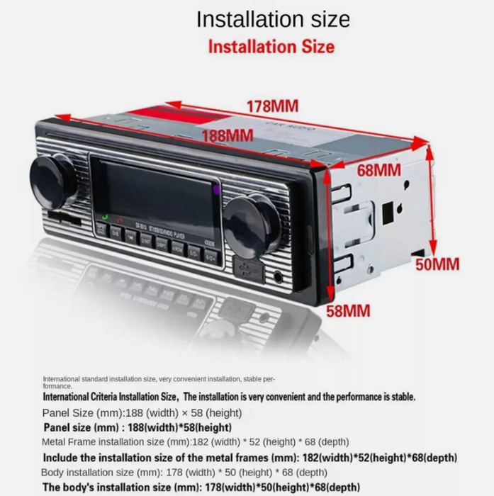 Bluetooth Radio Car Stereo Player