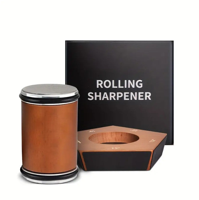 Rolling Knife Sharpener Kit with 5 Angle Magnetic Holder & Diamond Sharpening Discs