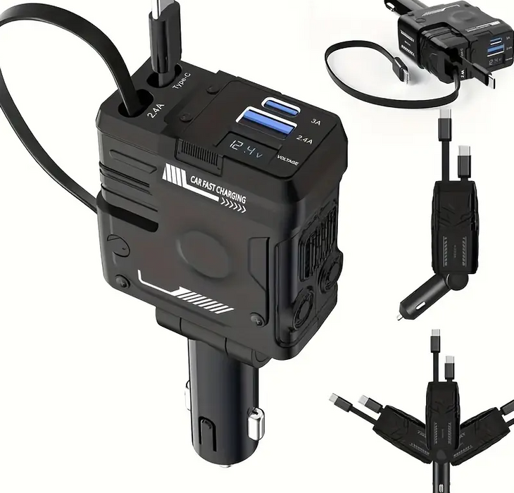 Cigarette Light Adapter Charger with Type C Cable