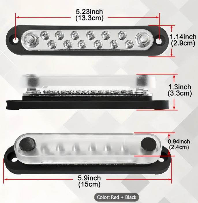 2x Bus Bar Terminal Block