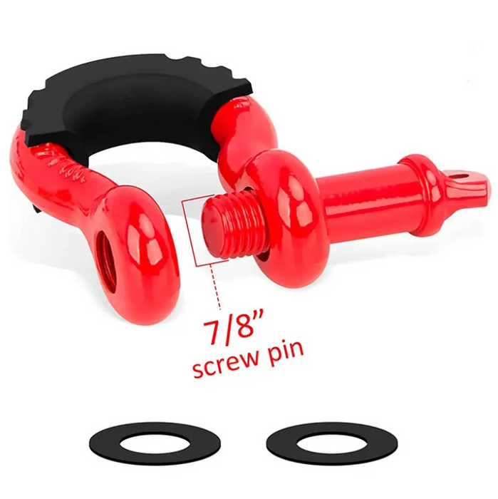 2 Pack D Ring Shackle 3/4" with 7/8" Screw Pin