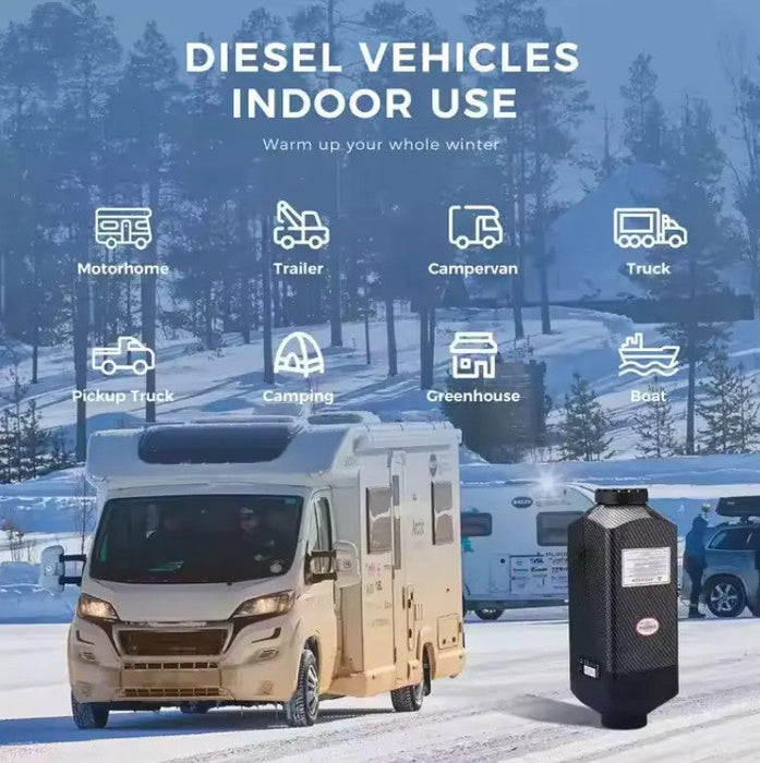 12V 5KW Diesel Air Heater with Bluetooth App & Remote Control