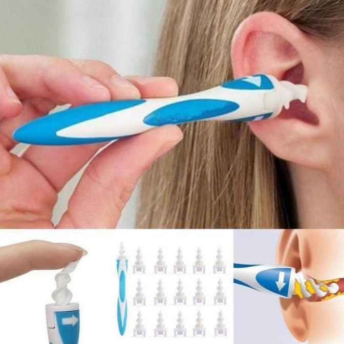 Ear Wax Swab Remover Cleaner Q-Grips Tool Ear Pick Handle 16 Tips Removal