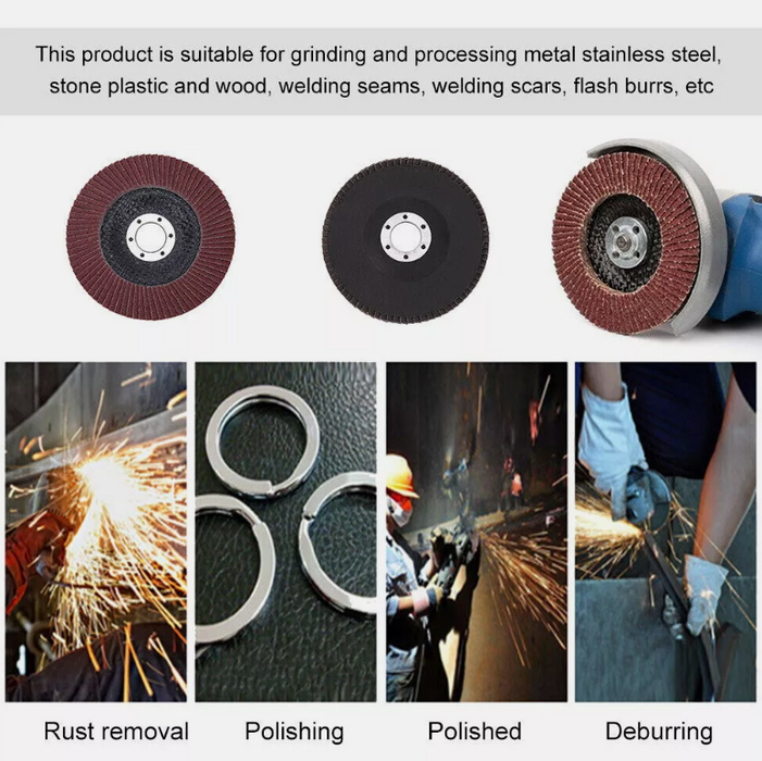 50 Pack 125mm 80 Grit Flap Sanding Discs for Angle Grinder