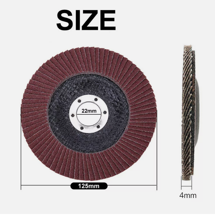 50 Pack 125mm 80 Grit Flap Sanding Discs for Angle Grinder