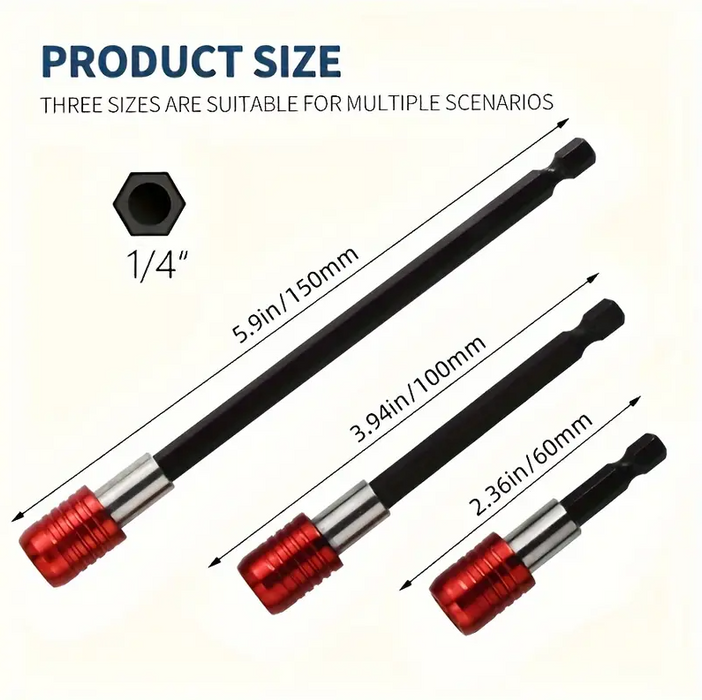 3Pcs Quick Release Magnetic Drill Holder