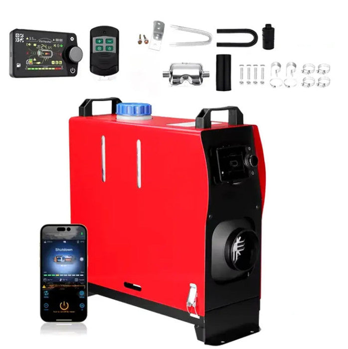8KW 12V All-in-One Diesel Air Heater with Bluetooth App Control for Caravan, RV & Motorhome