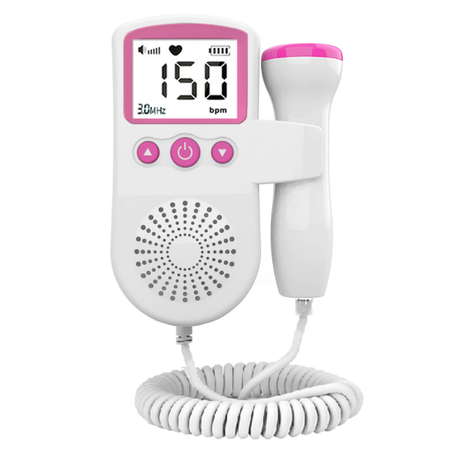Baby Fetal Doppler Heartbeat Monitor with LCD Display & Speaker