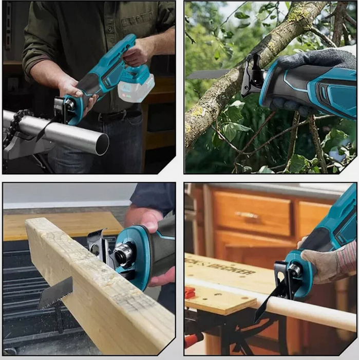 Brushless Cordless Reciprocating Saw for Makita 18V Battery with 4 Blades