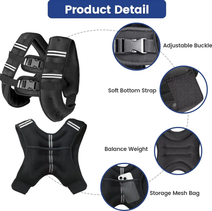 8kg Weighted Vest for Workout, Running & Strength Training