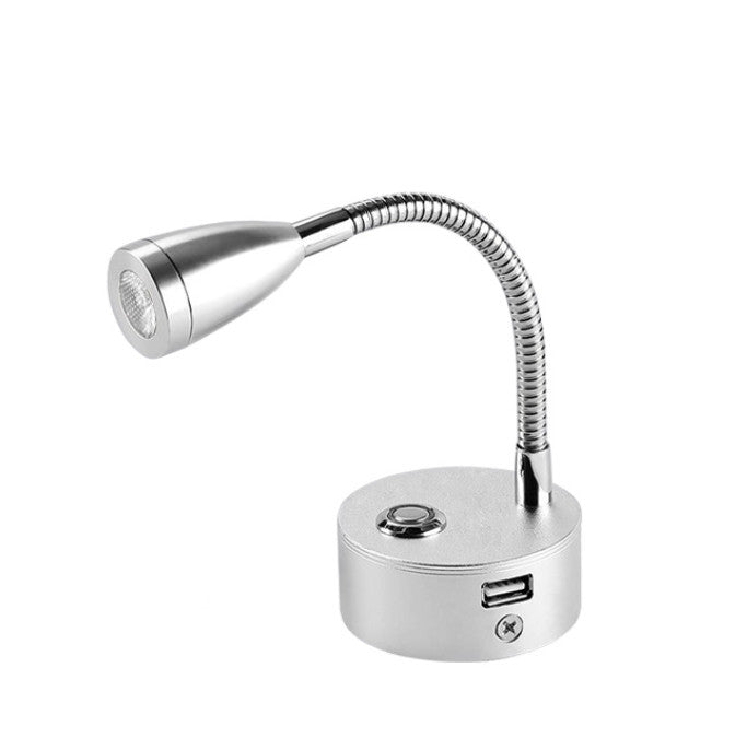 Warm White Touch Switch USB LED Spot Reading Light Caravan Boat Interior Lamp 12V