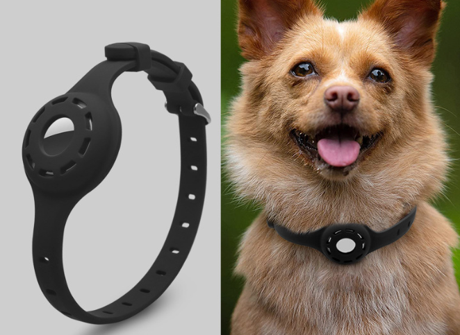 S For AirTag Pet Dog Cat Case GPS Tracking Collar Loop Holder