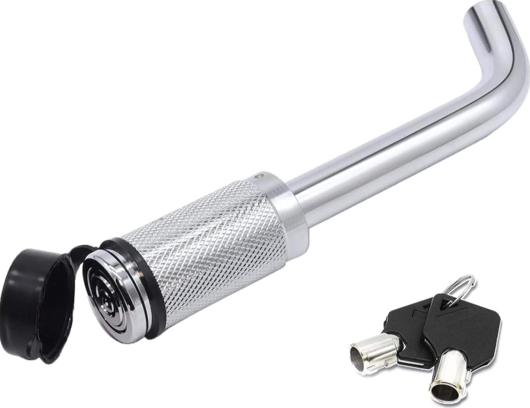 Hitch Pin Lock Tow Bar Ball Security L type Caravan Trailer Parts Anti Theft