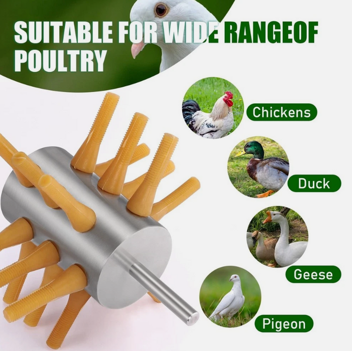 Chicken Plucker Drill Attachment, Stainless Steel Drill