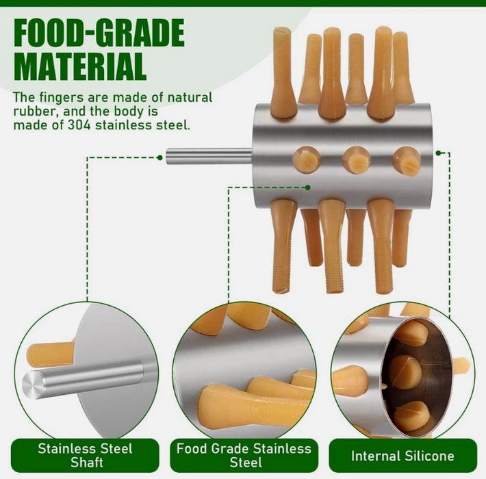 Chicken Plucker Drill Attachment, Stainless Steel Drill