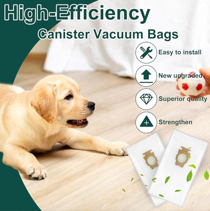 6 Pack Synthetic Vacuum Bags for Kirby Sentria, Avalir, G3–G10 Vacuum Cleaners
