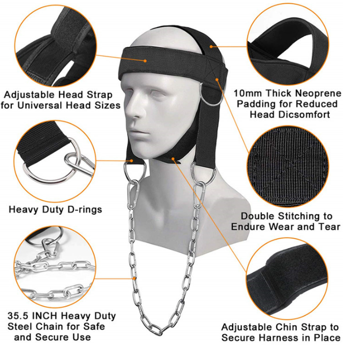 Weight Lifting Head & Neck Harness for Strength Training, Boxing & Gym Workouts