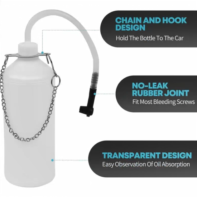 3L Manual Pressure Brake Clutch Bleeding System Tool Fluid Bleeder Kit hand pump