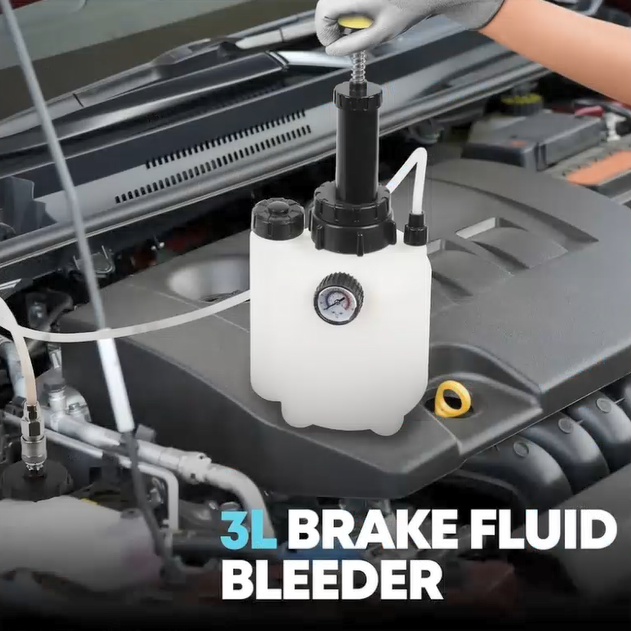 3L Manual Pressure Brake Clutch Bleeding System Tool Fluid Bleeder Kit hand pump