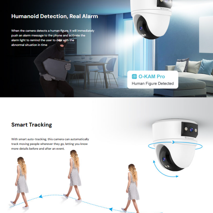 WiFi Dual-Lens Security Camera with Colour Night Vision