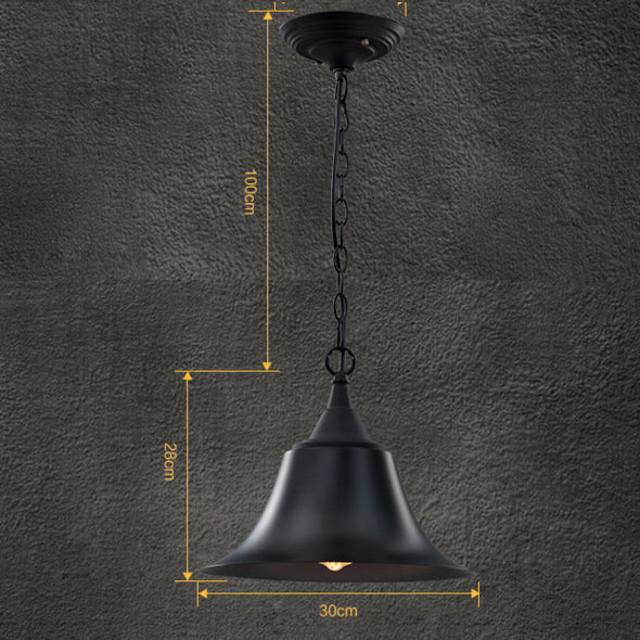 Industrial Pendant Light Hanging Ceiling Lamp Metal Black