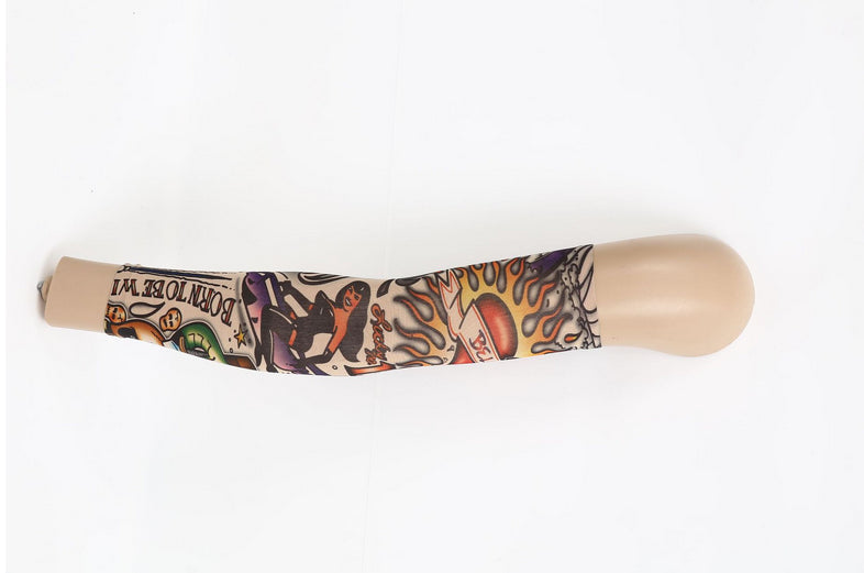 Pack of 6 Arm Sleeve Stretch Costume Fake Tattoo Stocking