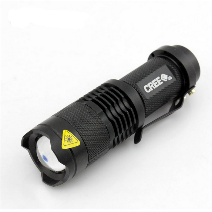 CREE Q5 LED Zoomable Focus Bright Flashlight Torch 220LM Light