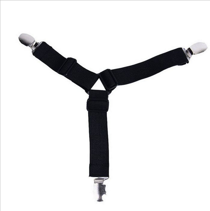 4pcs Triangle Fitted Sheet Strap Clips Grippers Mattress Bed Suspenders Holder