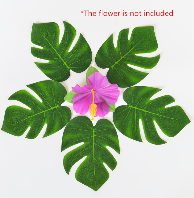 12x Artificial Hawaiian Luau Tropical Beach Party Leaf Jungle Palm Decoration