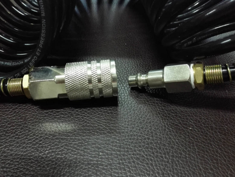 1/4" Air Hose Fitting Coil Pneumatic Compressor Quick Coupler US Type 200PSI