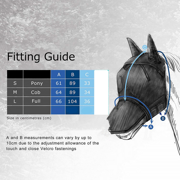 M Pony Cob Horse Fly Mask with Ears