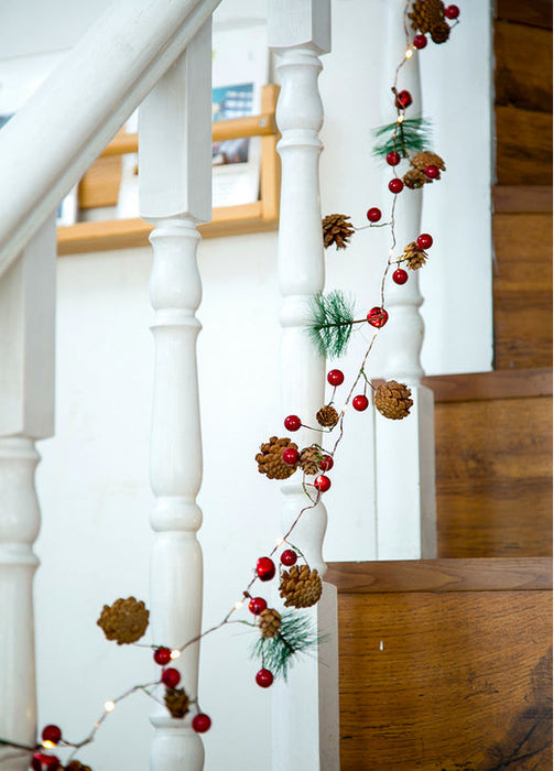 20LED Pine Cone Christmas Lights String Fairy Xmas Wire Battery Powered Home Decor