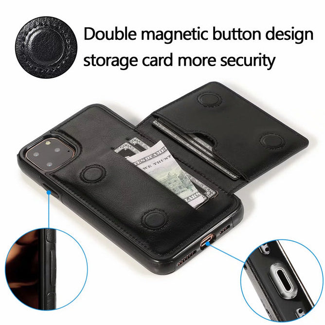 iPhone 11 Pro Max PU Leather Wallet Case with Card Slots