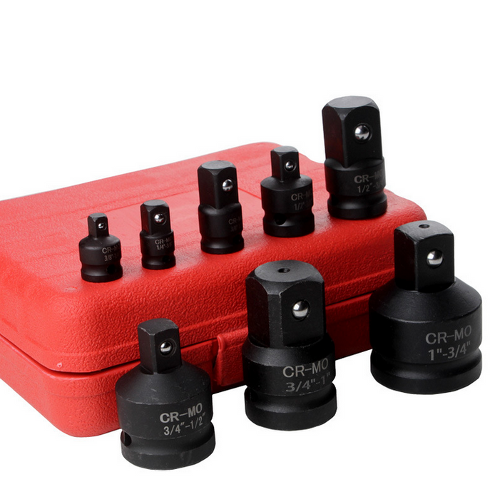 8pc Impact Socket Adaptor Set Ratchet Increaser Reducer Convertor 1/4''-1" Drive