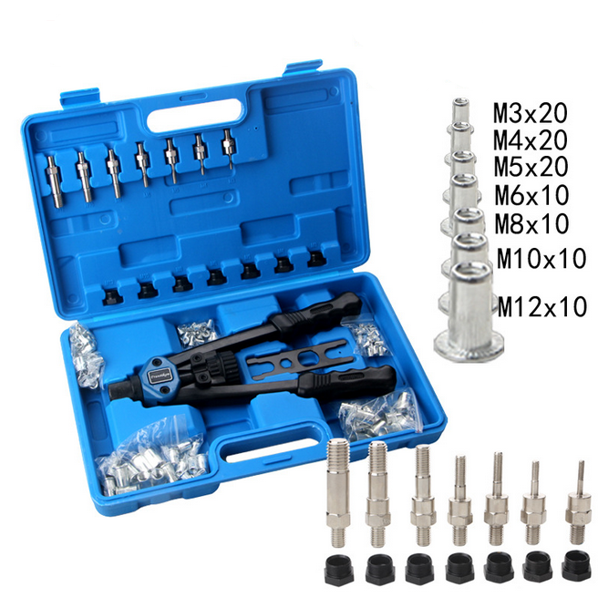 Nutsert Tool Gun Nut Rivet Riveter Kit Rivnut